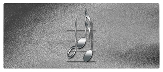 DNSEMP-L-382-SL Music Notes Silver